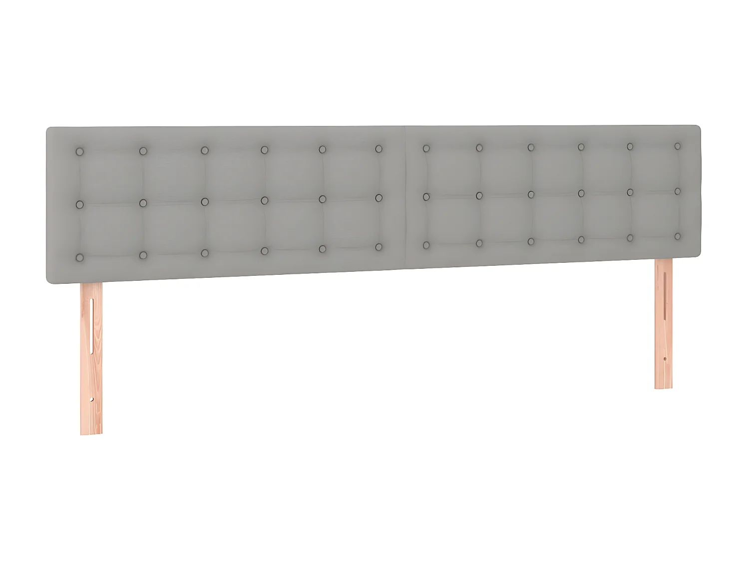 Hoofdbord LED 160x5x78/88 cm stof lichtgrijs
