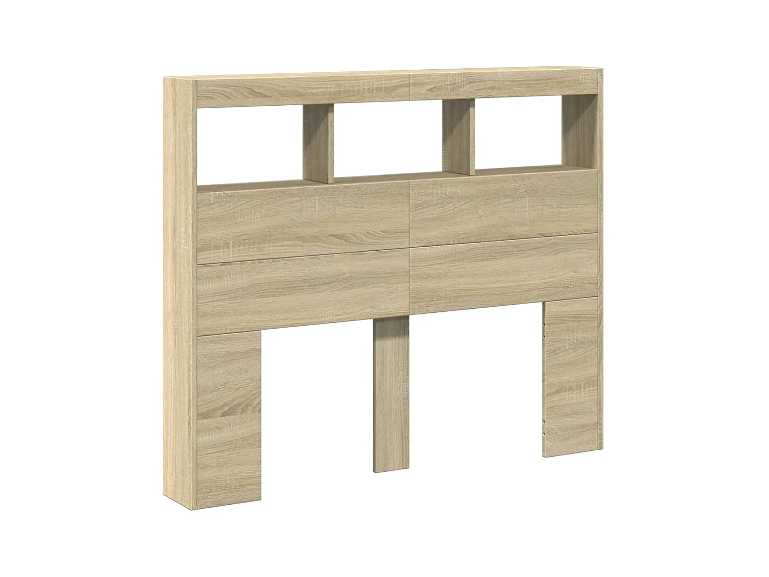 Armoire tête de lit avec LED chêne sonoma 120x17x102 cm