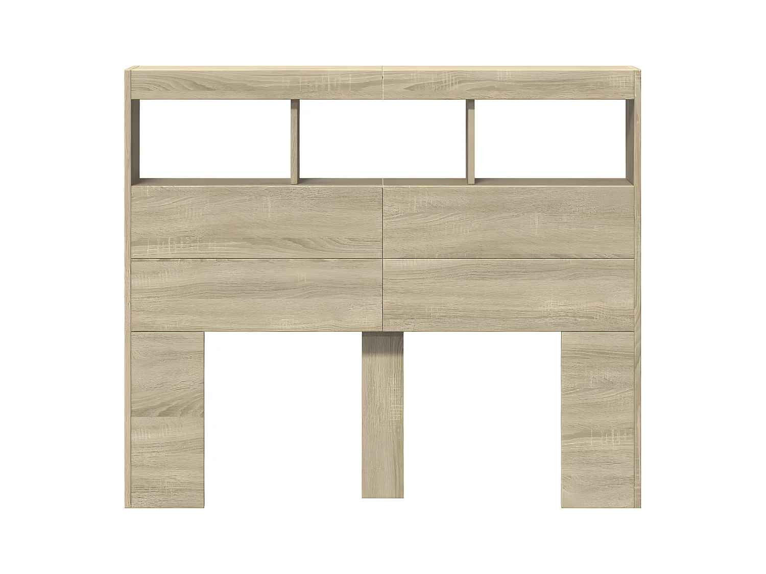 Armoire tête de lit avec LED chêne sonoma 120x17x102 cm