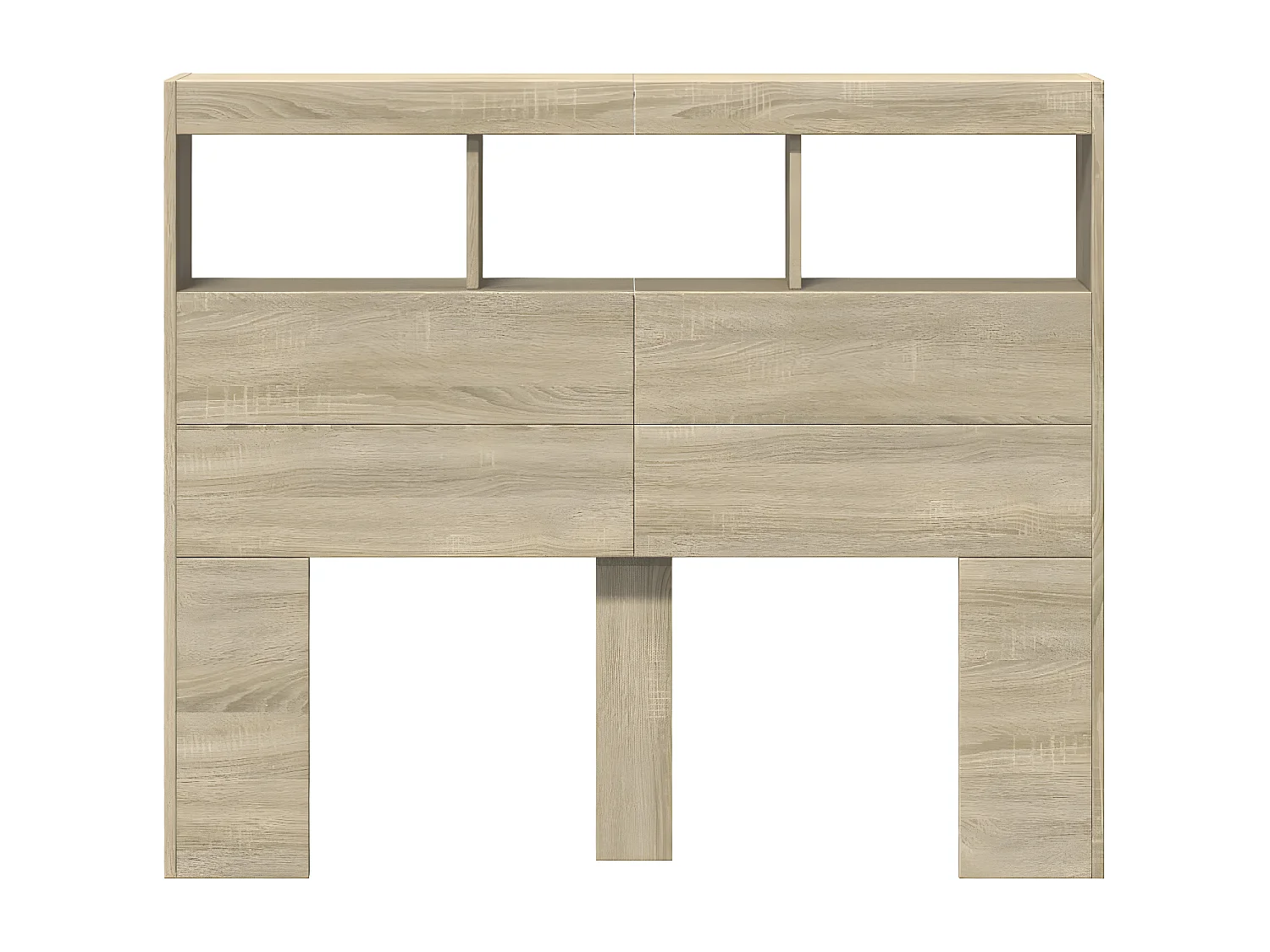 Armoire tête de lit avec LED chêne sonoma 120x17x102 cm