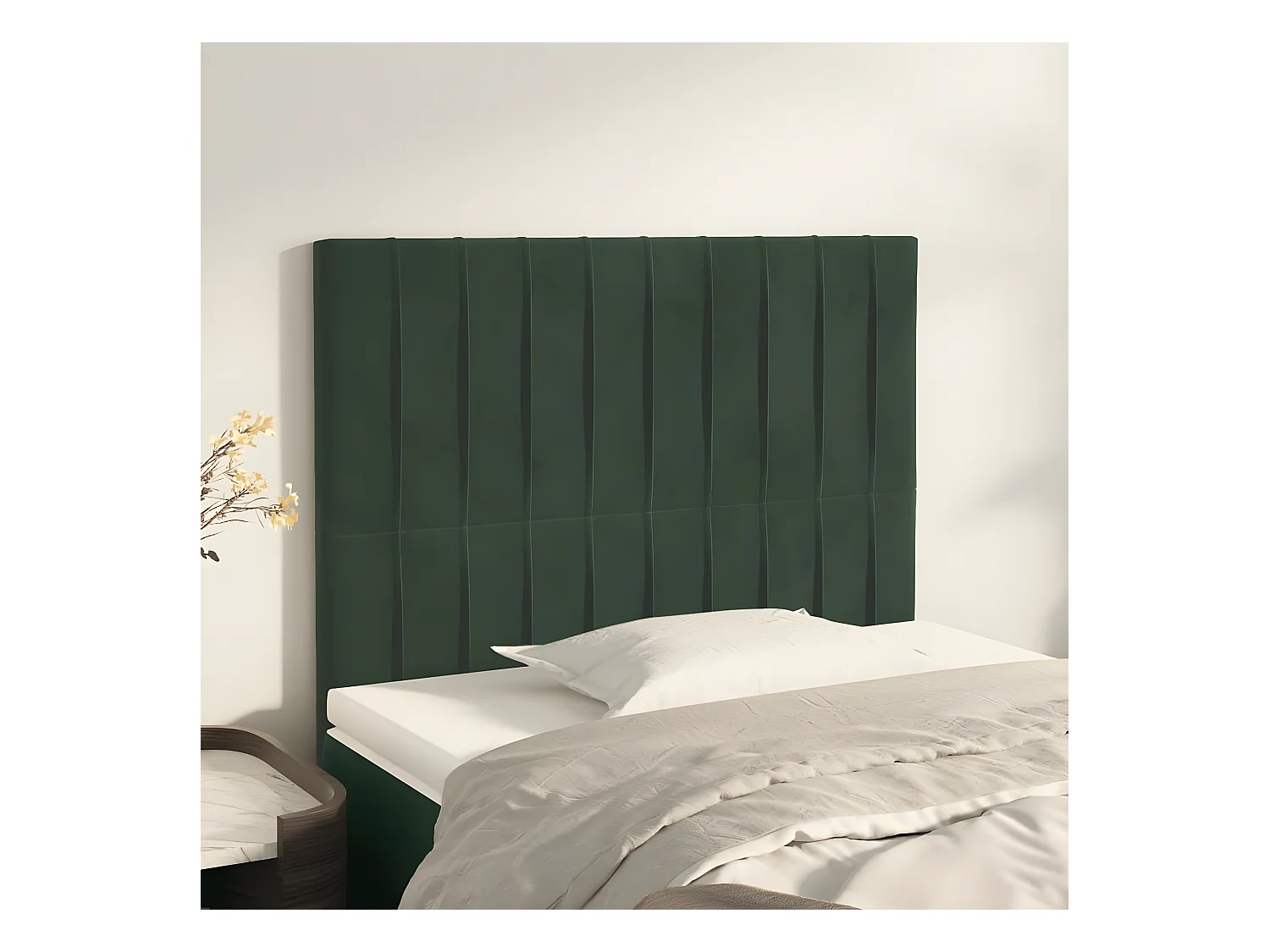 Têtes de lit 2 pièces Vert foncé 90x5x78/88 cm Velours