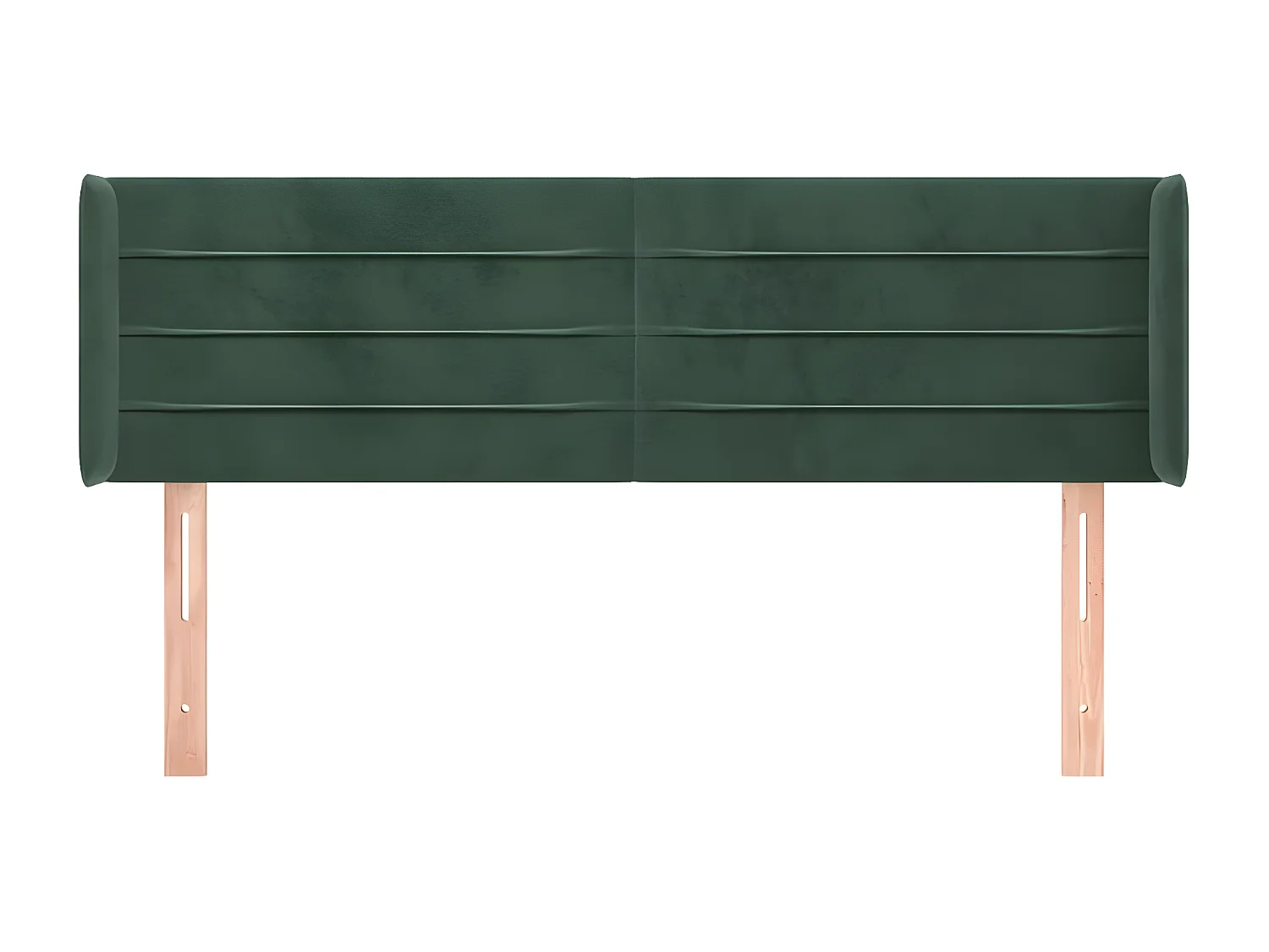 Tête de lit avec oreilles Vert foncé 147x16x78/88 cm Velours