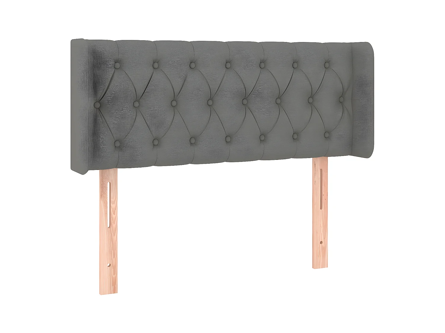 Hoofdbord LED 103x16x78/88 cm stof donkergrijs