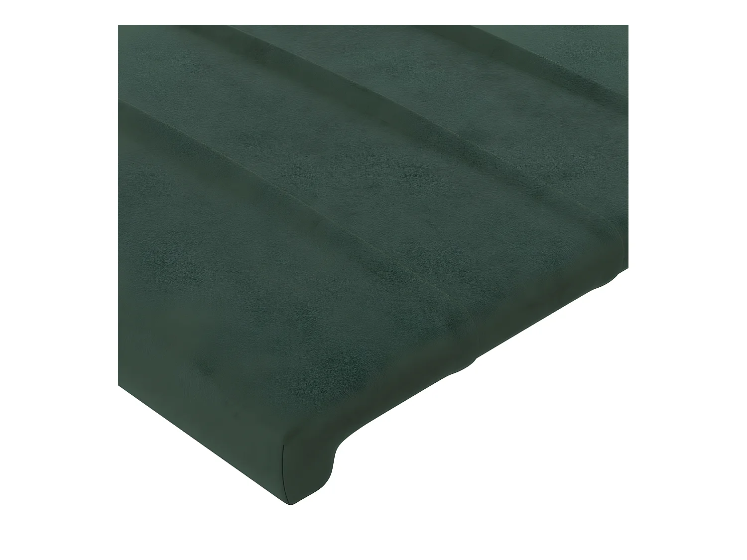 Tête de lit avec oreilles Vert foncé 183x23x118/128 cm Velours