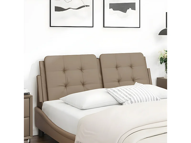 Coussin de tête de lit cappuccino 120 cm similicuir