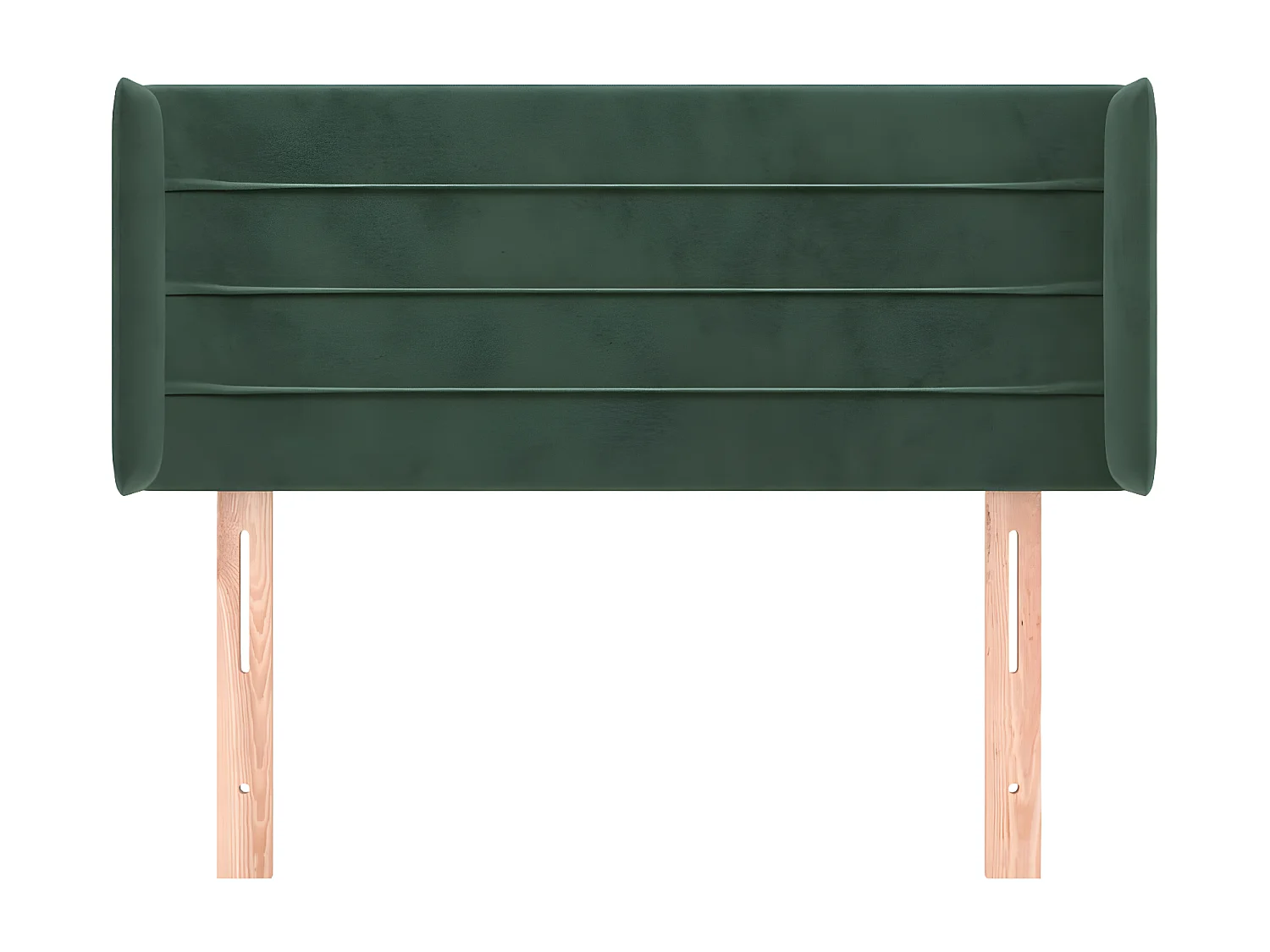 Tête de lit avec oreilles Vert foncé 103x16x78/88 cm Velours