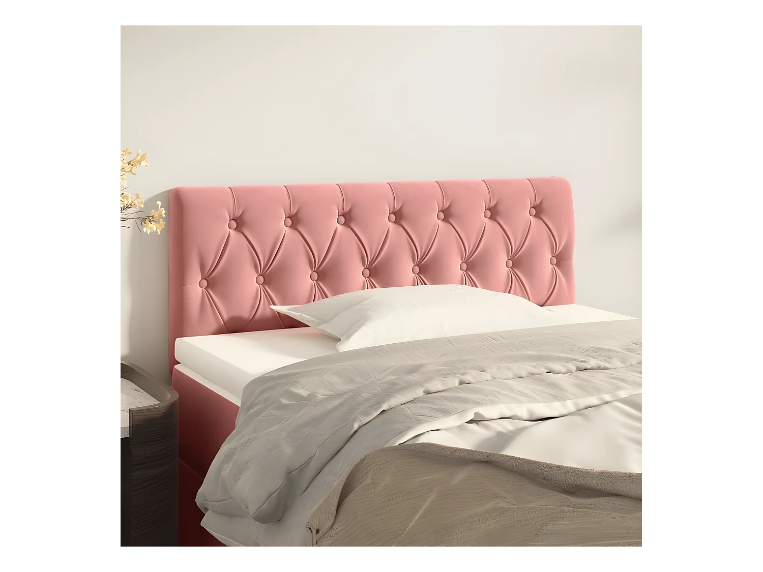Tête de lit Rose 100x7x78/88 cm Velours