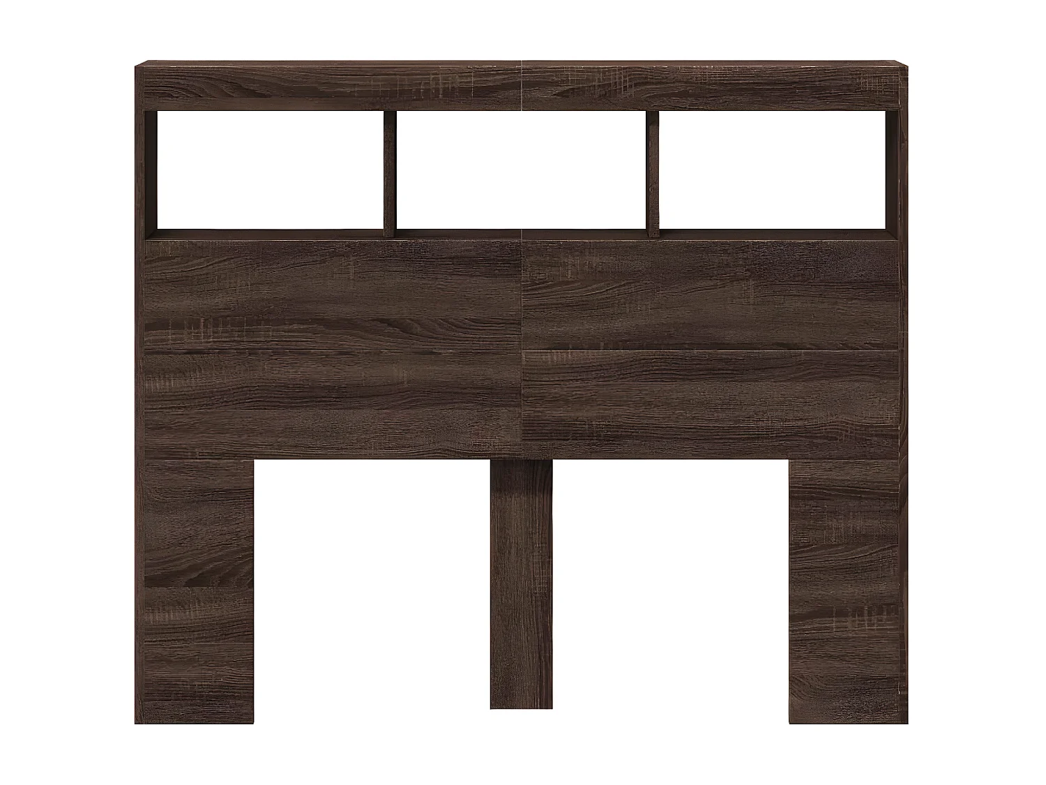 Armoire tête de lit avec LED chêne marron 120x17x102 cm