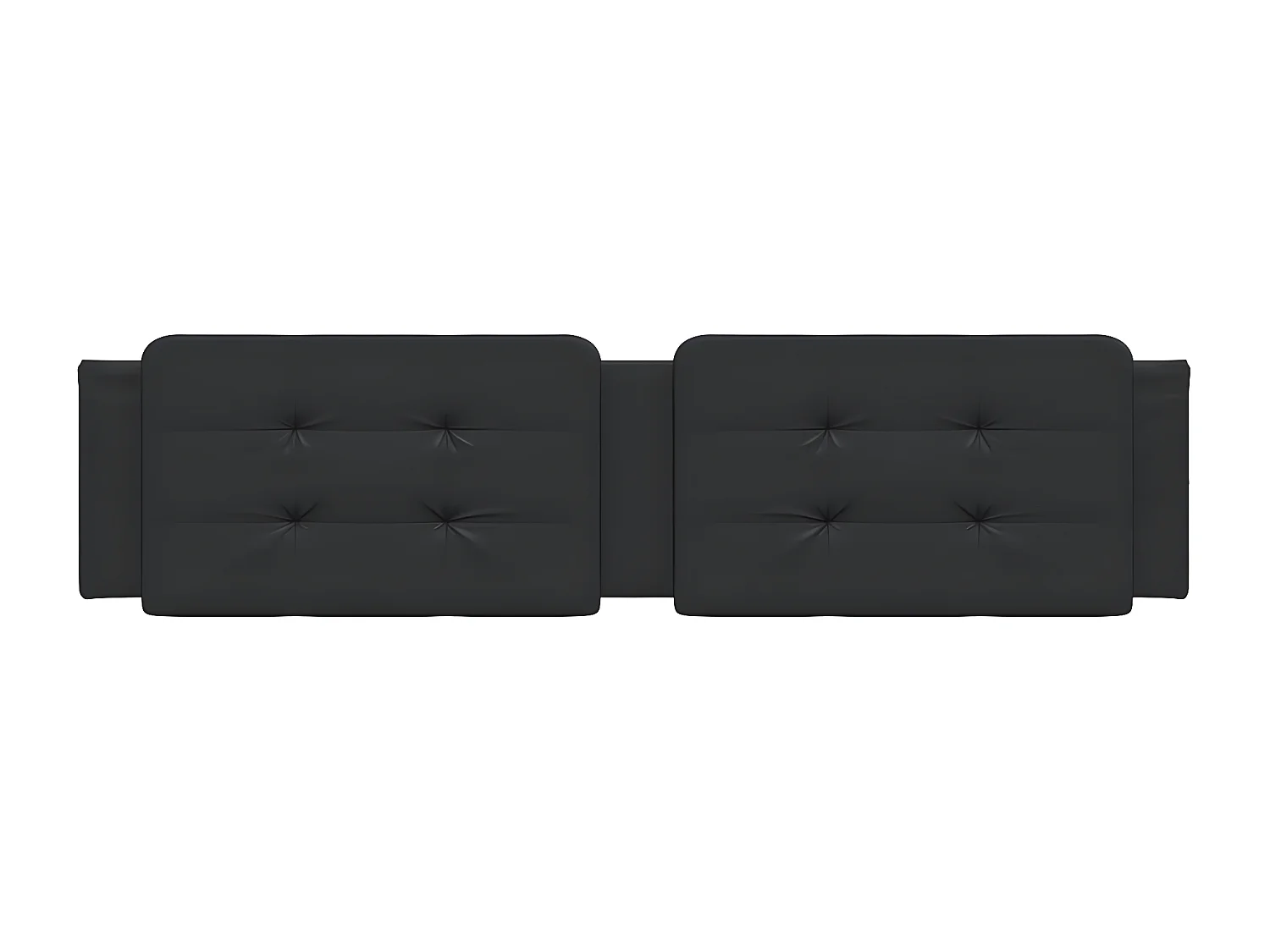 Coussin de tête de lit noir 200 cm similicuir