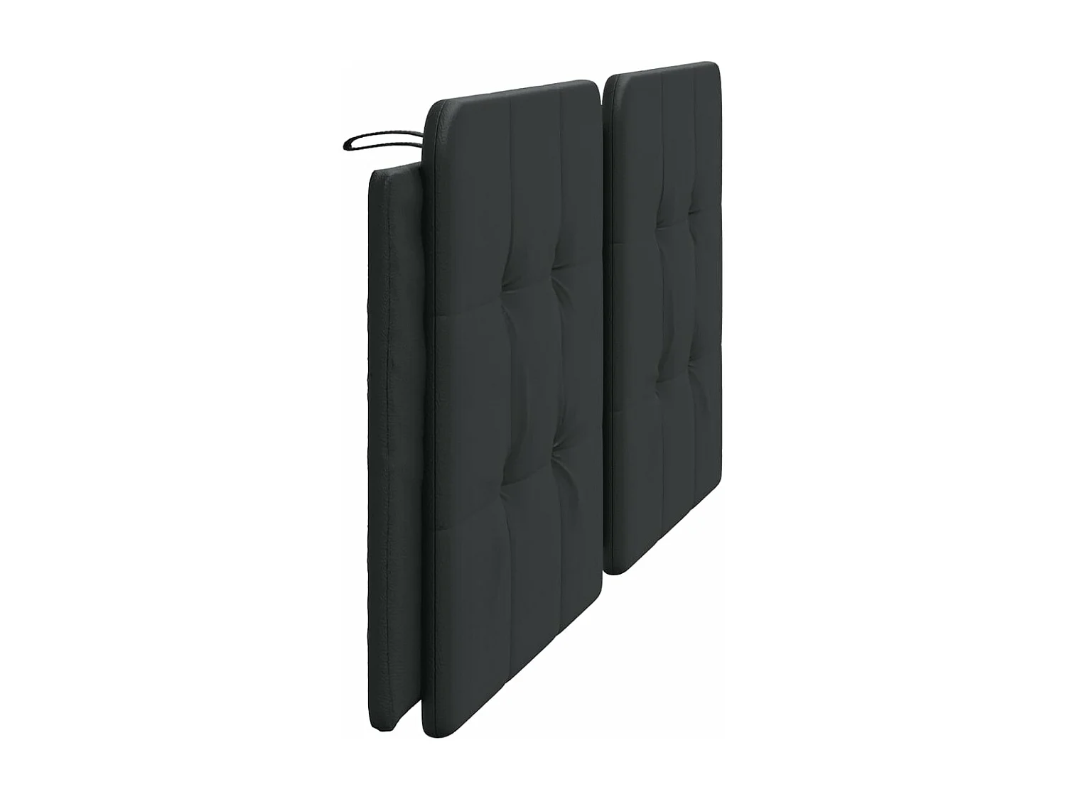 Coussin de tête de lit noir 200 cm similicuir