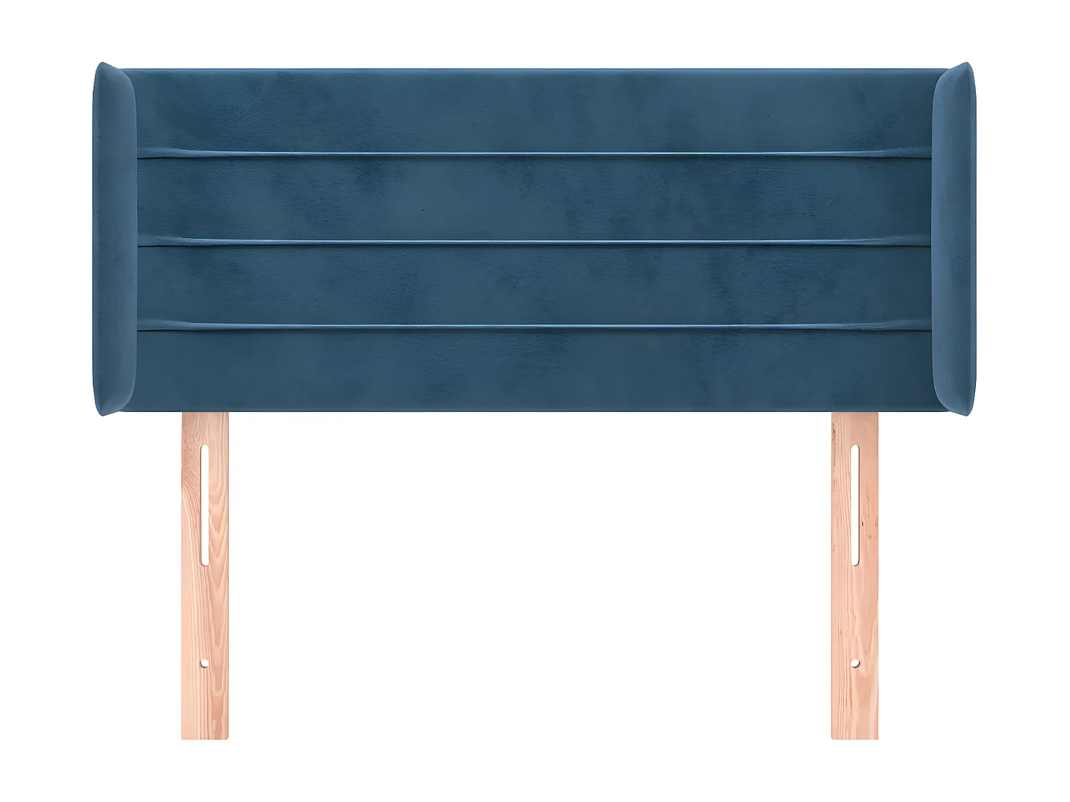 Tête de lit avec oreilles Bleu foncé 103x16x78/88 cm Velours