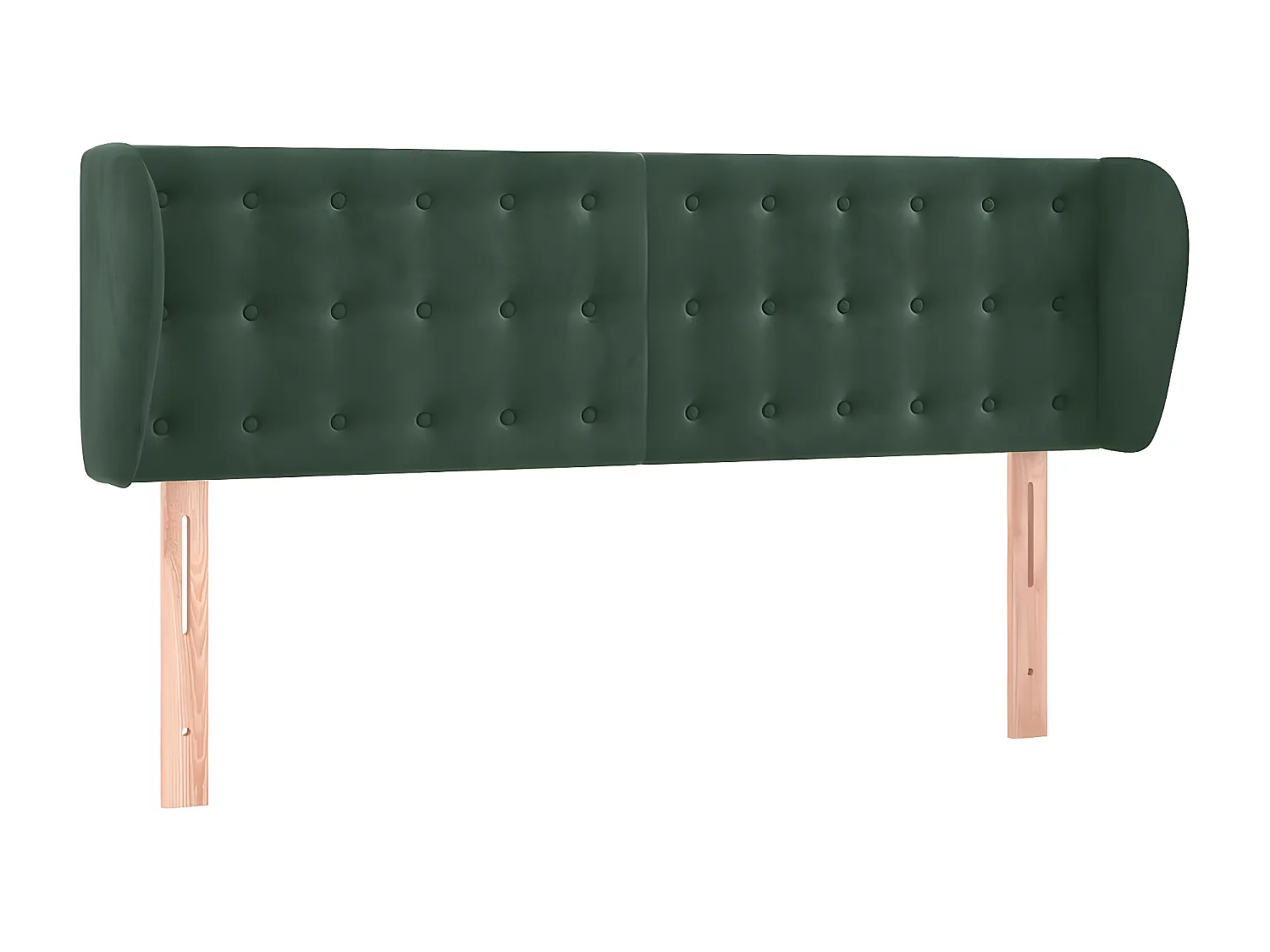 Tête de lit avec oreilles Vert foncé 147x23x78/88 cm Velours