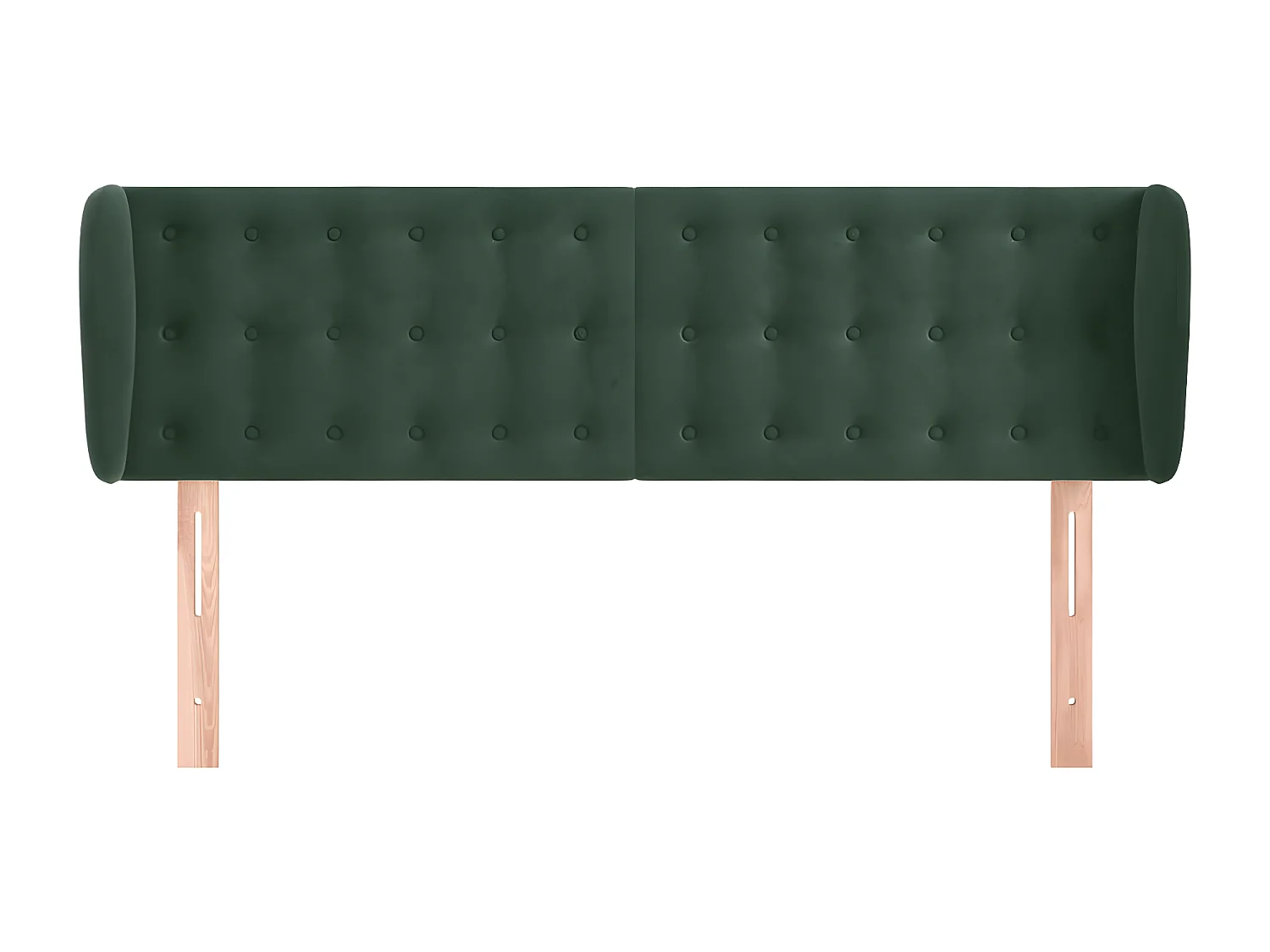 Tête de lit avec oreilles Vert foncé 147x23x78/88 cm Velours
