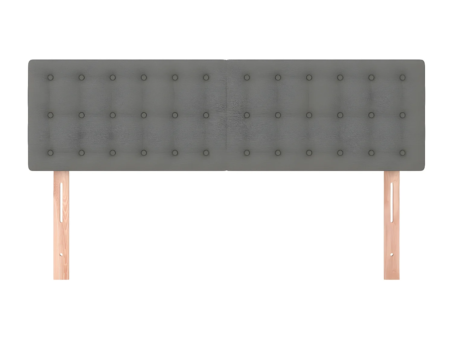 Cabeceros 2 unidades tela gris oscuro 72x5x78/88 cm