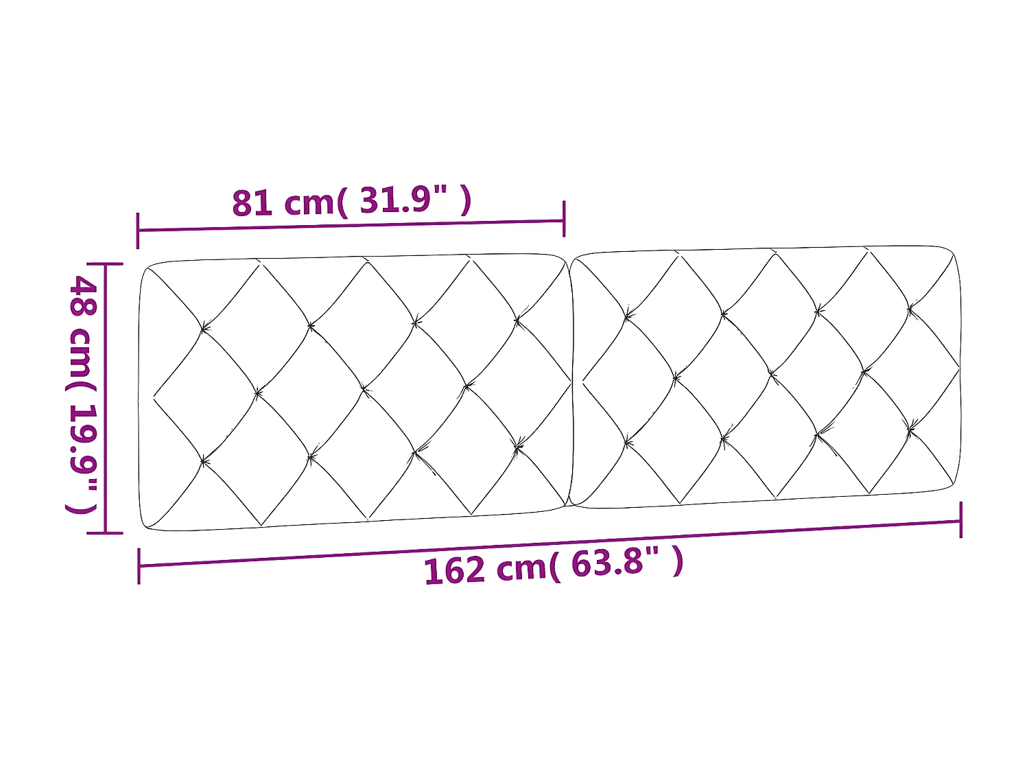 Coussin de tête de lit vert foncé 160 cm velours