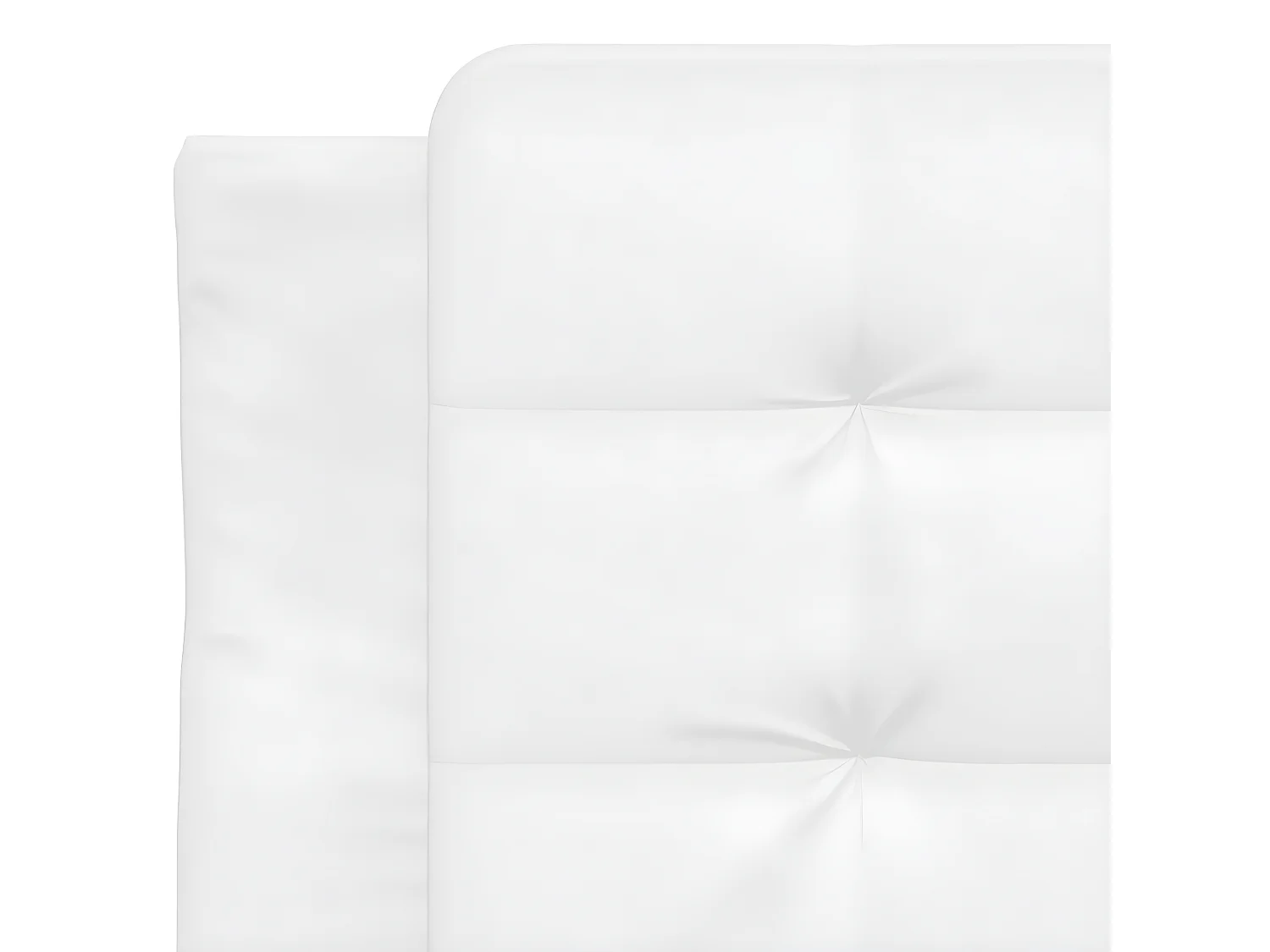 Coussin de tête de lit blanc 80 cm similicuir
