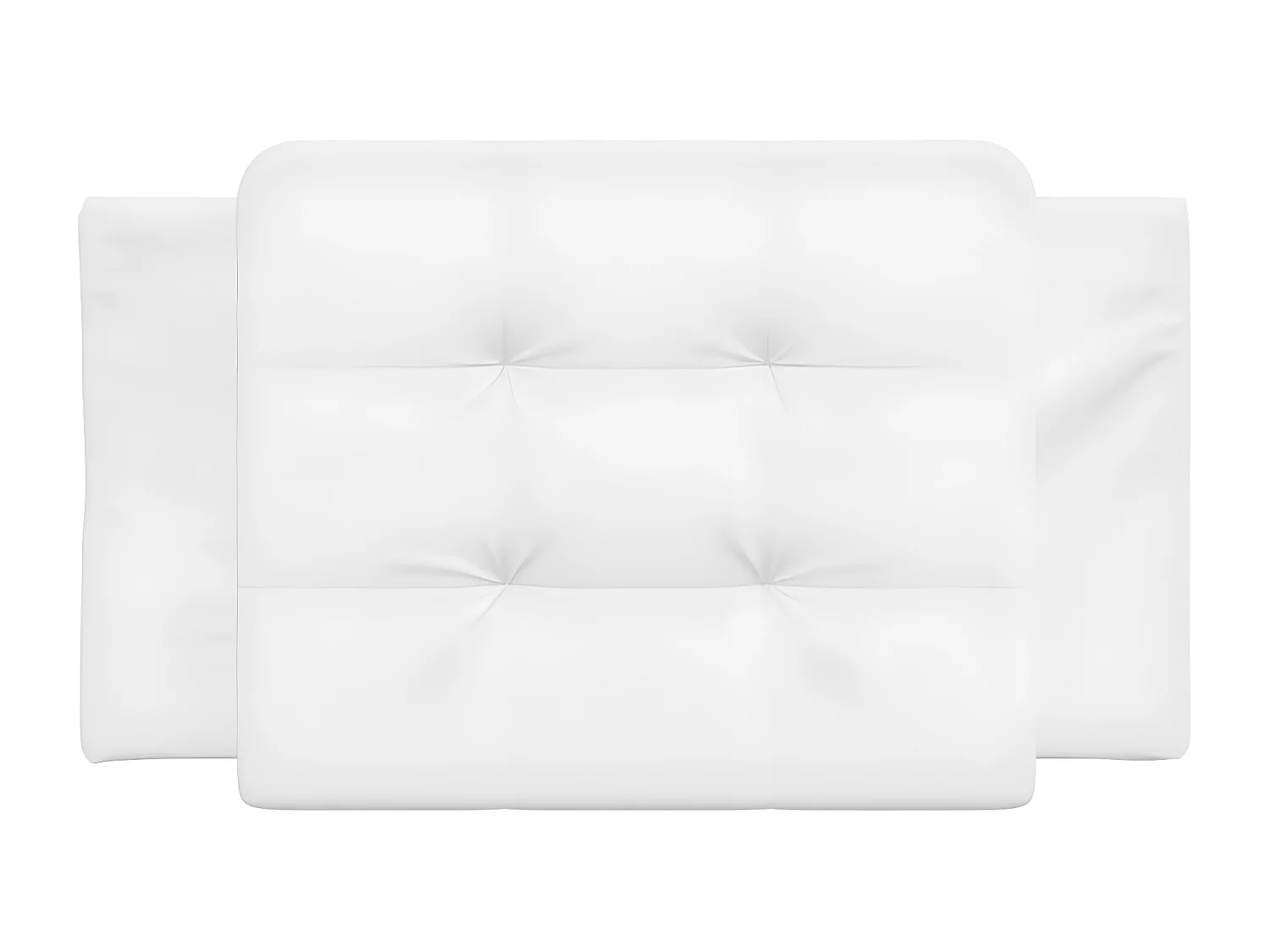 Cabecero de cama acolchado cuero sintético blanco 80 cm