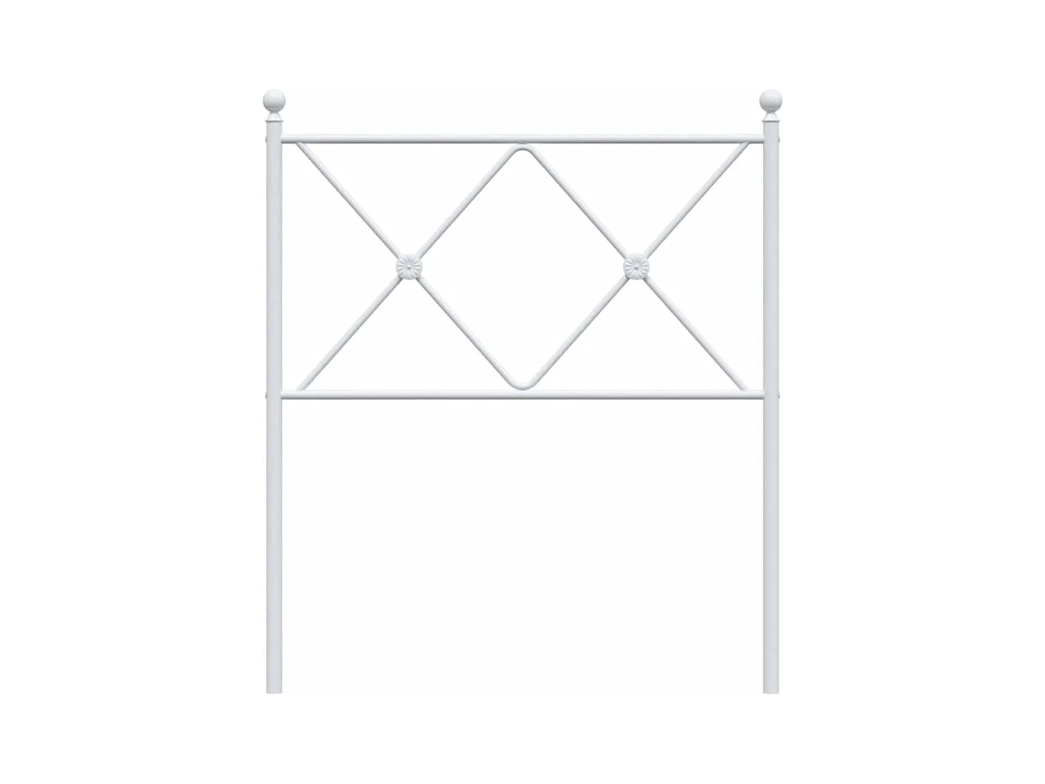Tête de lit métal blanc 75 cm