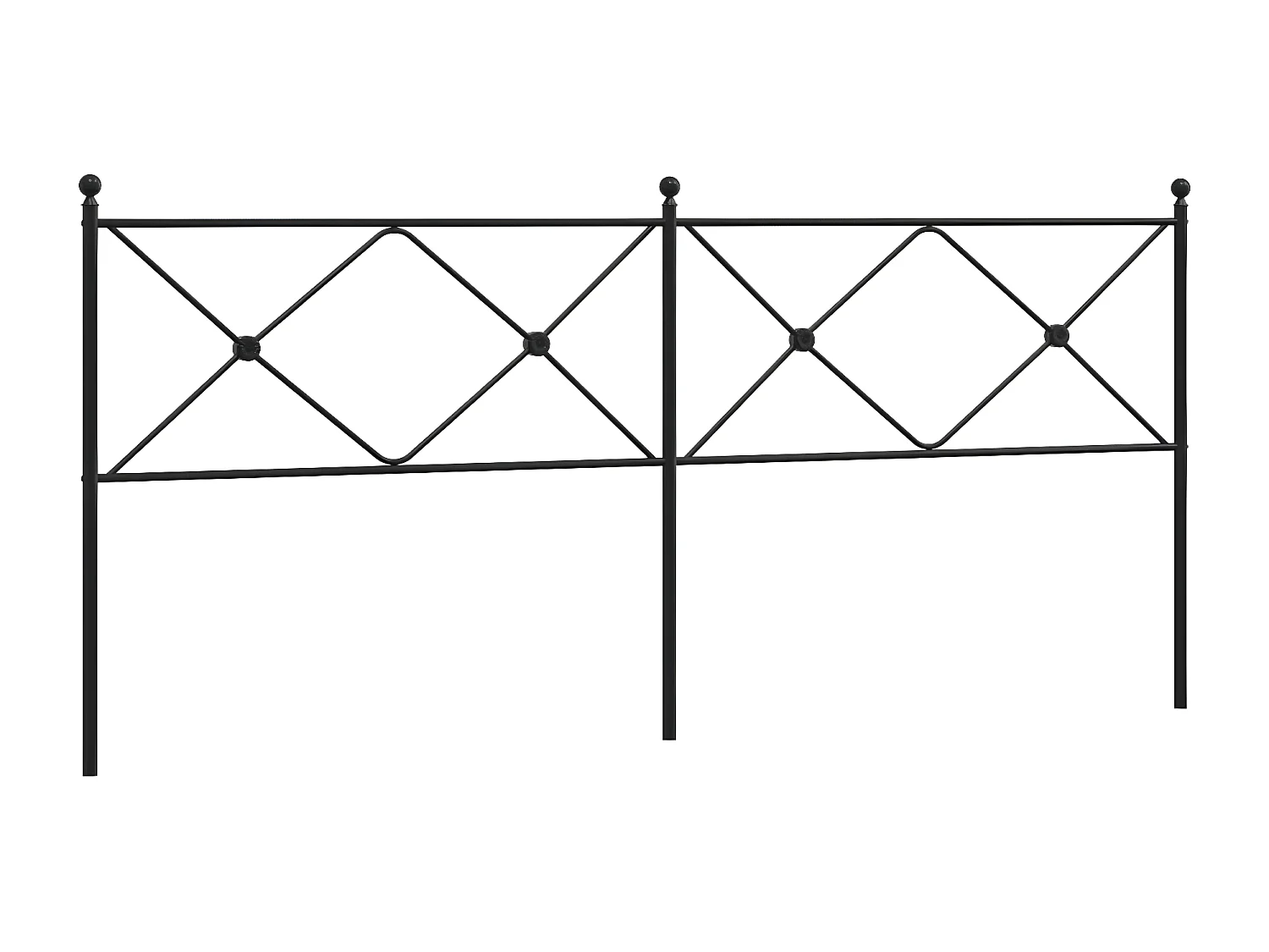 Tête de lit métal noir 193 cm