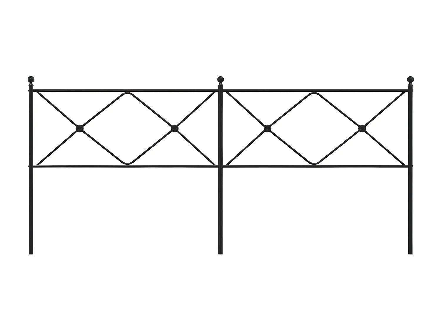 Tête de lit métal noir 193 cm