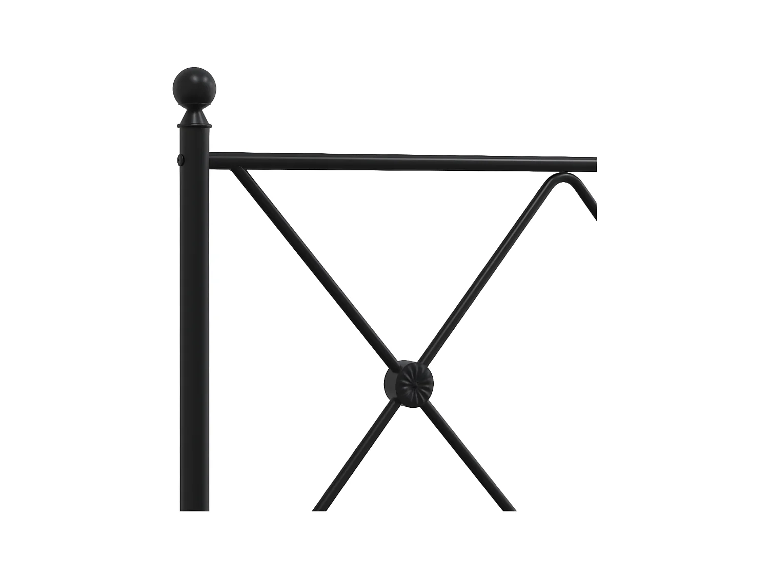 Cabecero de metal negro 193 cm