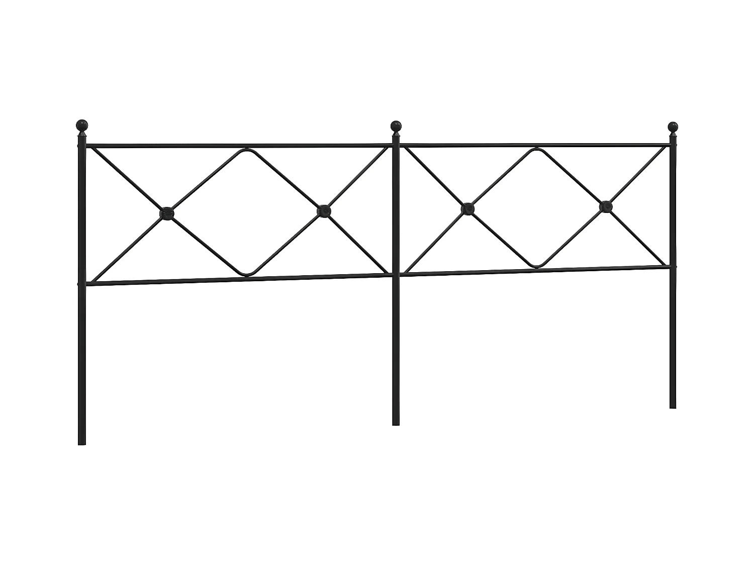 Cabecero de metal negro 193 cm