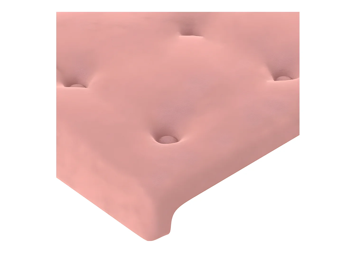 Cabecero de terciopelo rosa 100x5x78/88 cm