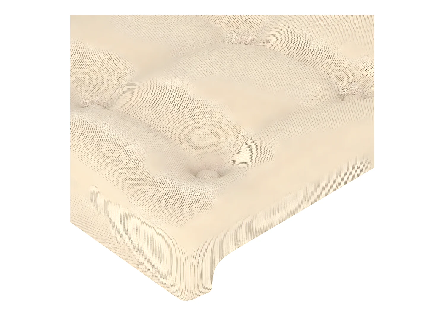 Tête de lit avec oreilles Crème 183x16x78/88 cm Tissu