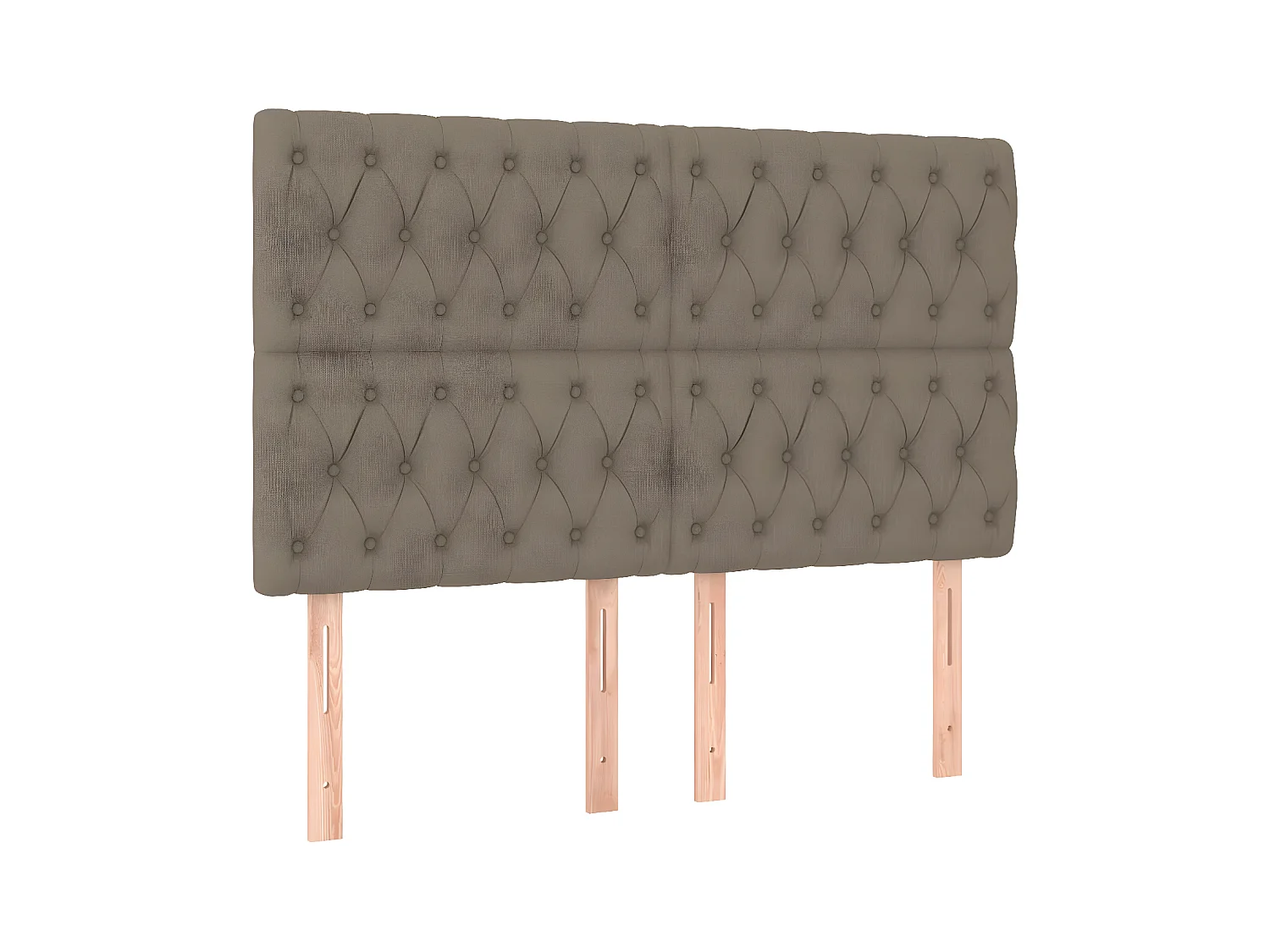 Tête de lit à LED Taupe 160x7x118/128 cm Tissu