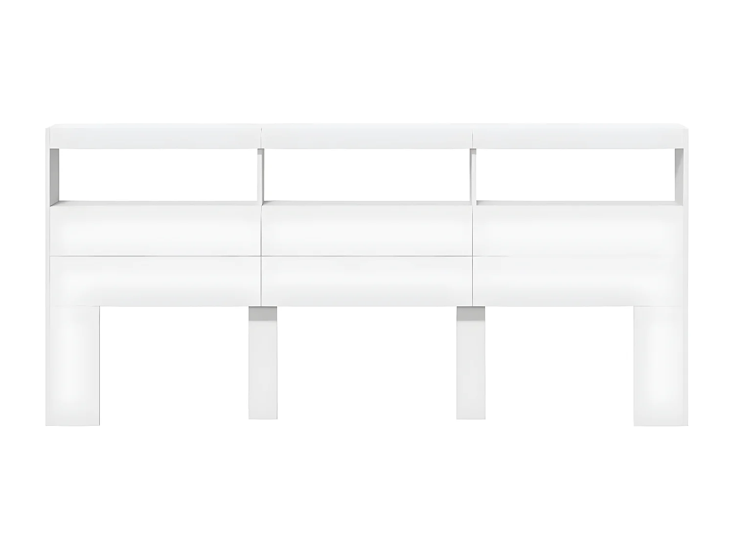 Armoire tête de lit avec LED blanc 220x17x102 cm