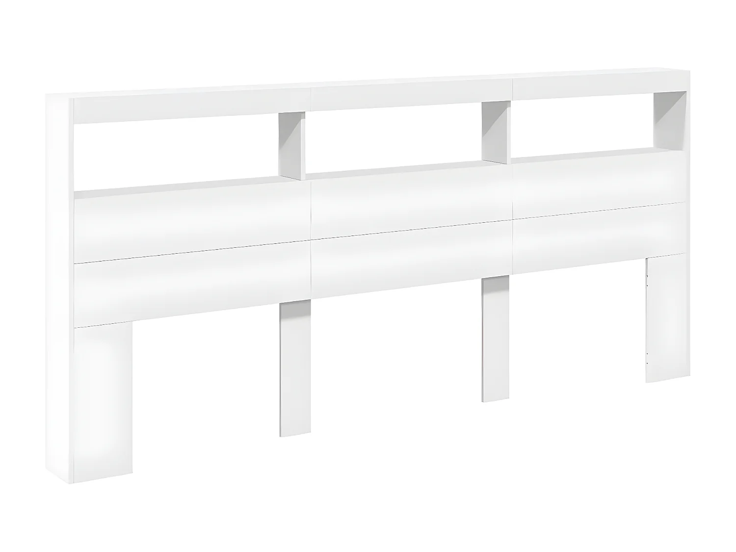 Armoire tête de lit avec LED blanc 220x17x102 cm