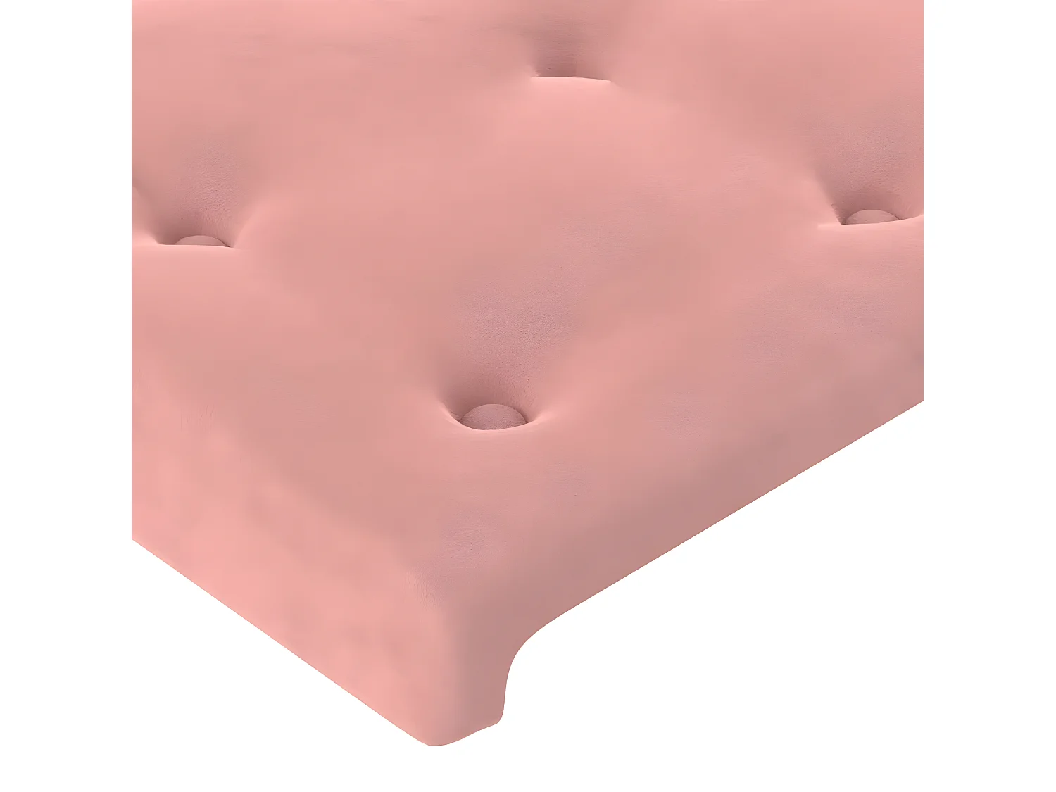 Cabecero con LED de terciopelo rosa 200x5x78/88 cm