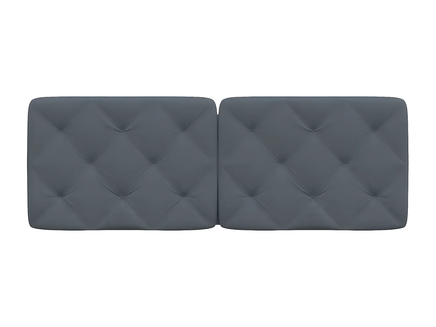 Almofadão de cabeceira 140 cm veludo cinzento-escuro