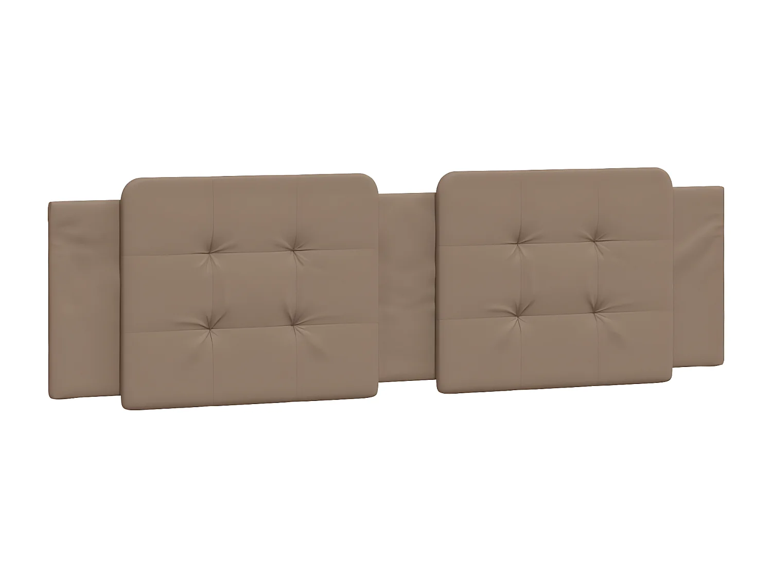 Cabecero de cama acolchado cuero sintético capuchino 180 cm