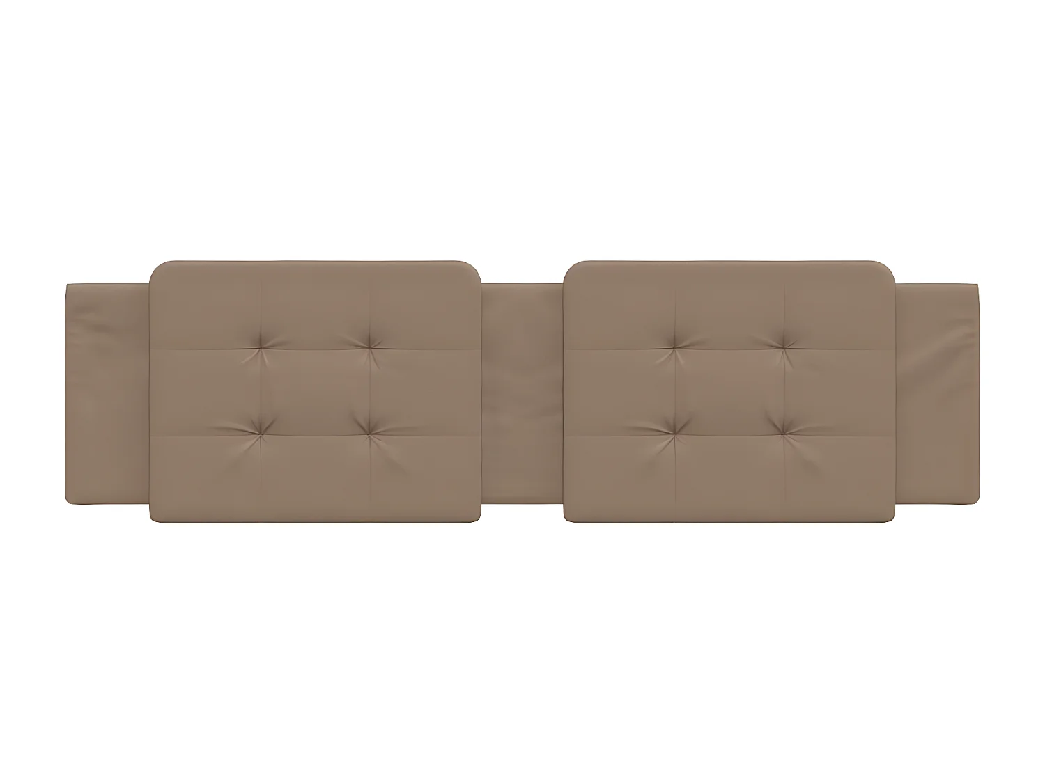 Cabecero de cama acolchado cuero sintético capuchino 180 cm