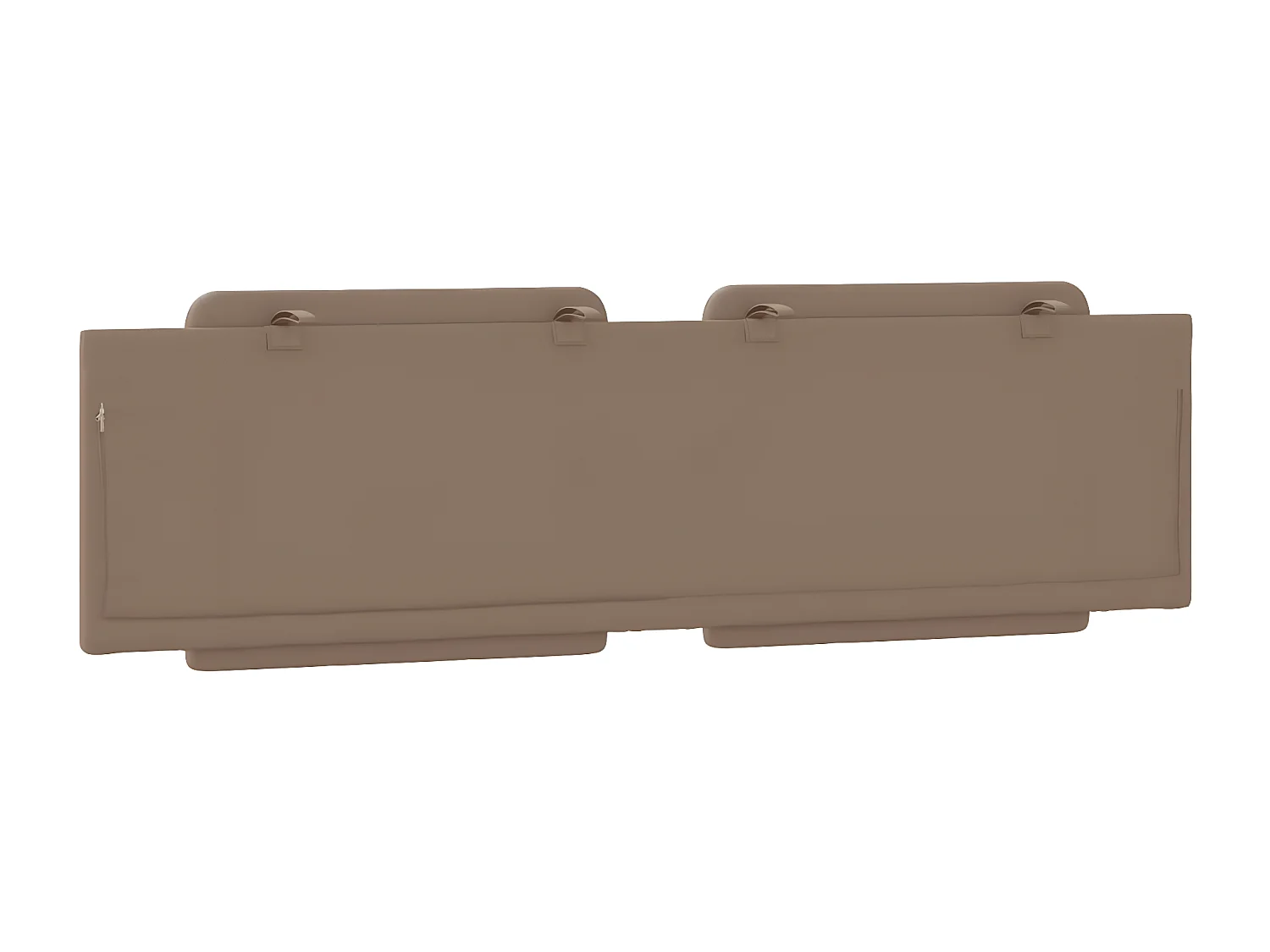 Cabecero de cama acolchado cuero sintético capuchino 180 cm