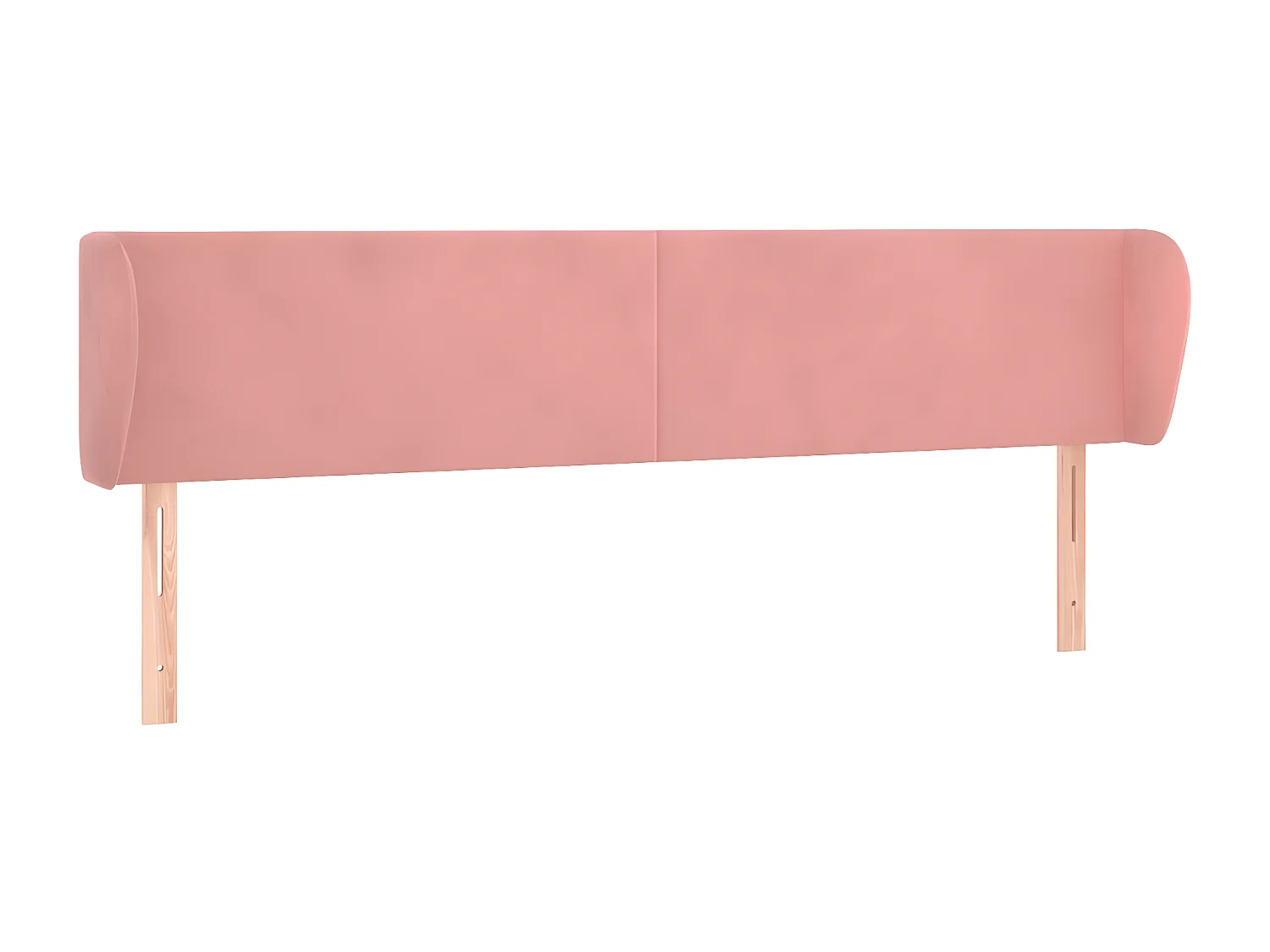 Tête de lit avec oreilles Rose 203x23x78/88 cm Velours