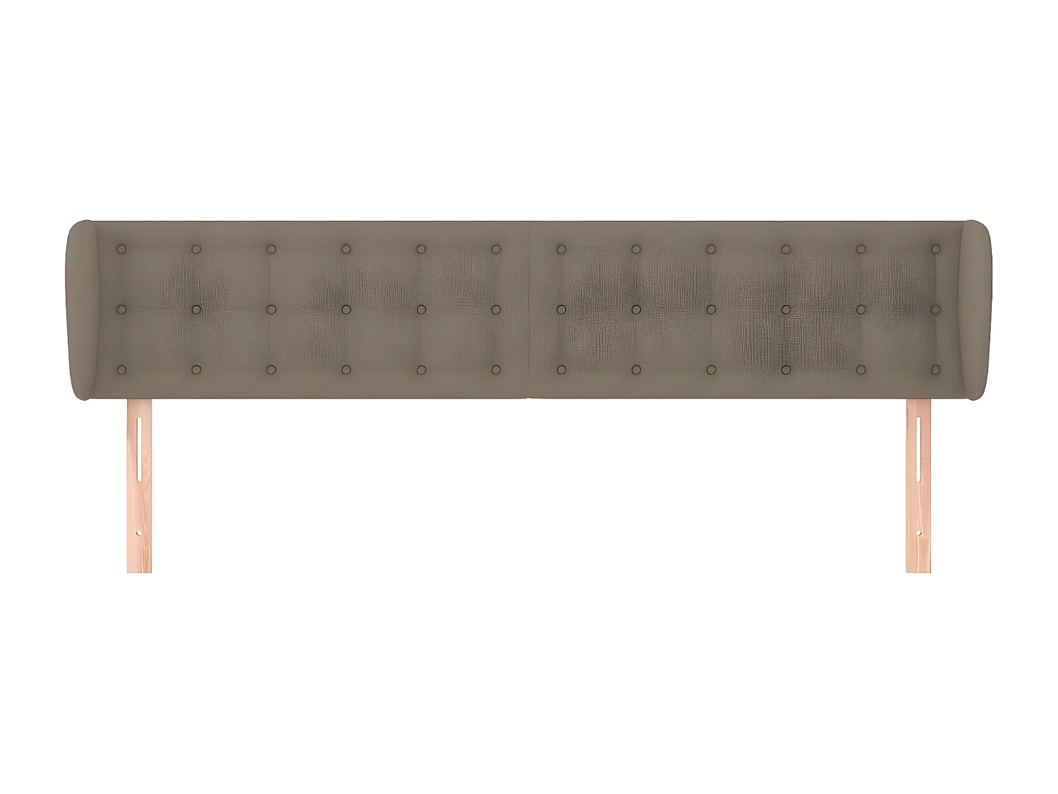 Tête de lit avec oreilles Taupe 203x23x78/88 cm Tissu