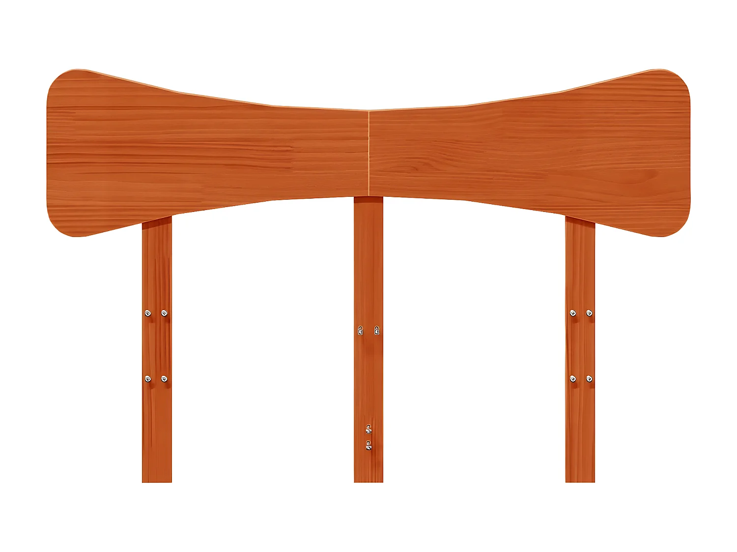 Cabecero de cama madera maciza de pino marrón cera 135 cm