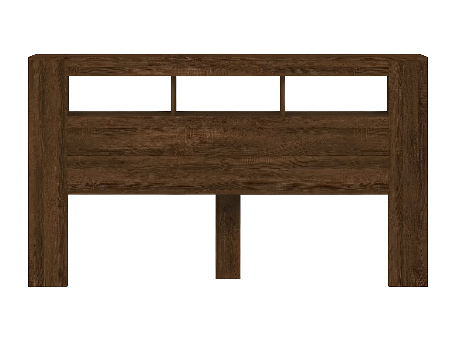 Tête de lit à LED chêne marron 180x18,5x103,5cm bois ingénierie