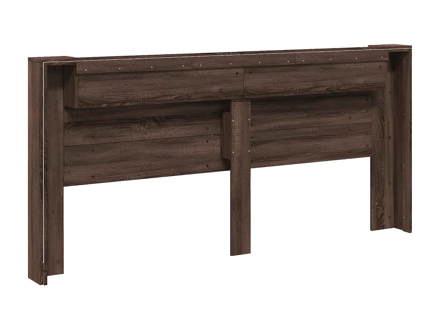 Armoire tête de lit avec LED chêne marron 220x16,5x103,5 cm