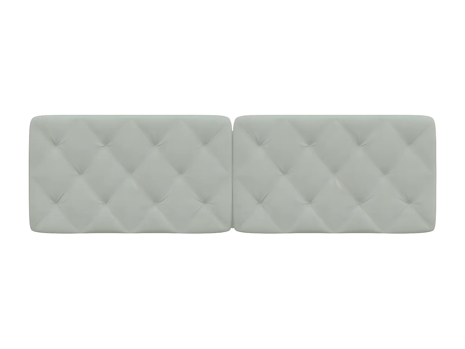 Coussin de tête de lit gris clair 160 cm velours