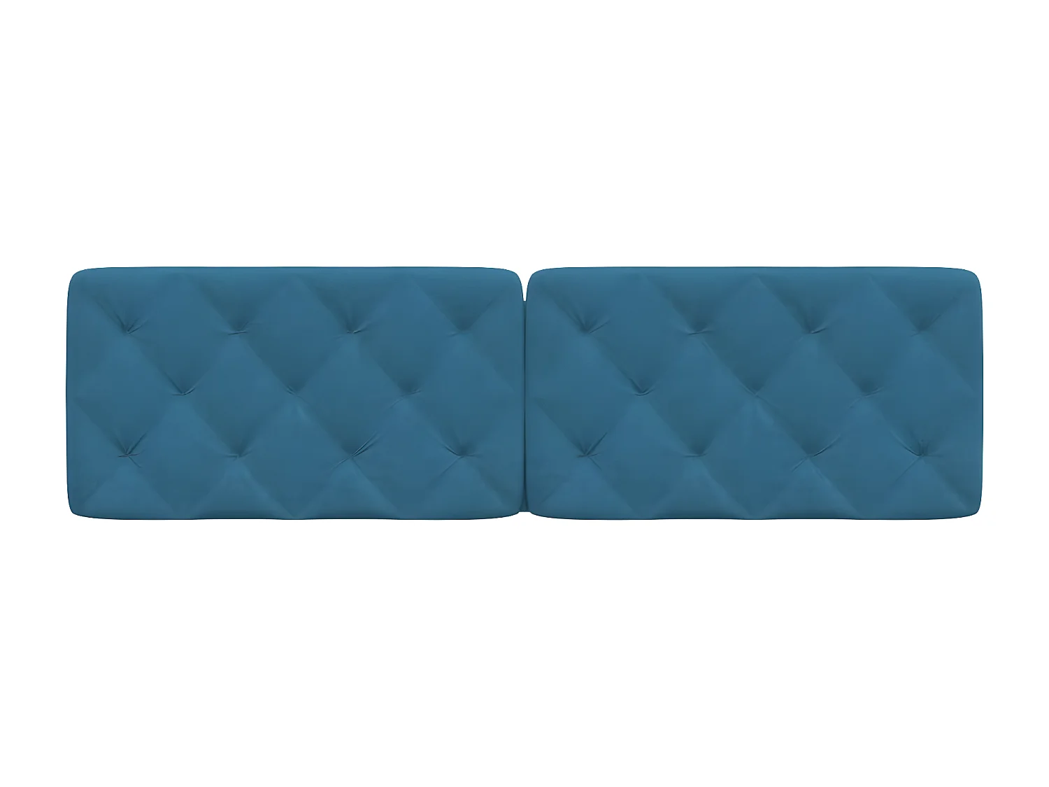 Coussin de tête de lit bleu 180 cm velours