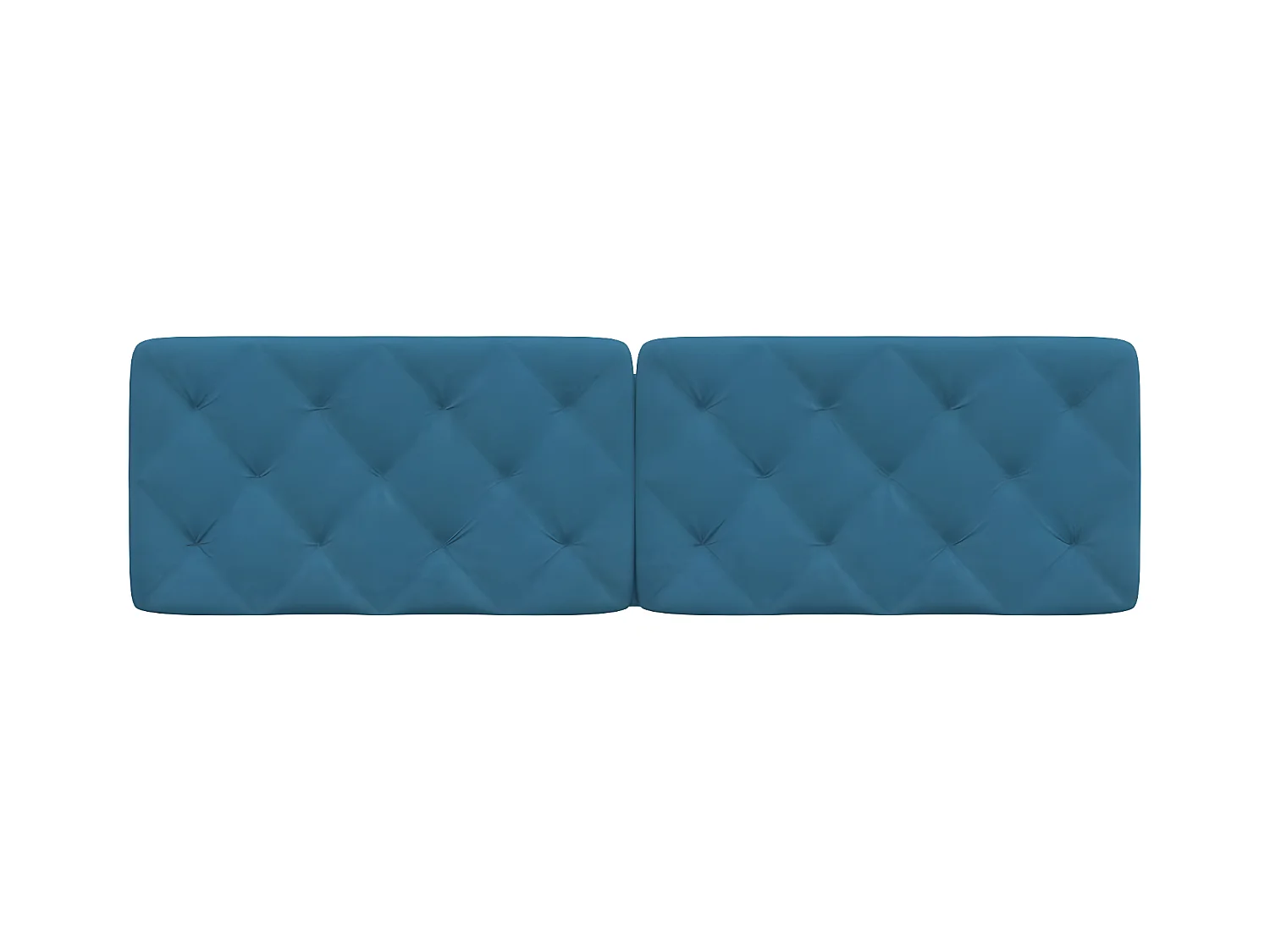 Coussin de tête de lit bleu 180 cm velours
