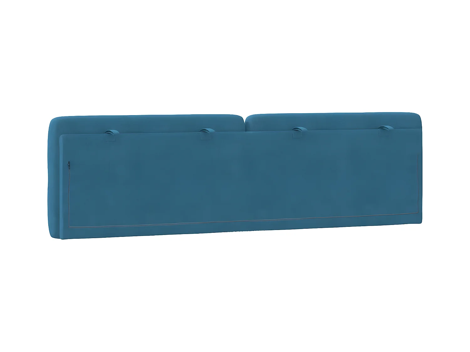 Coussin de tête de lit bleu 180 cm velours