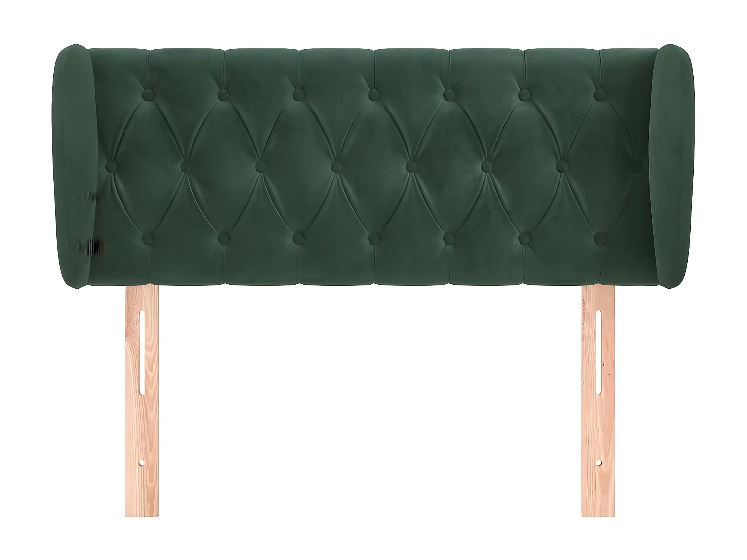 Tête de lit avec oreilles Vert foncé 103x23x78/88 cm Velours