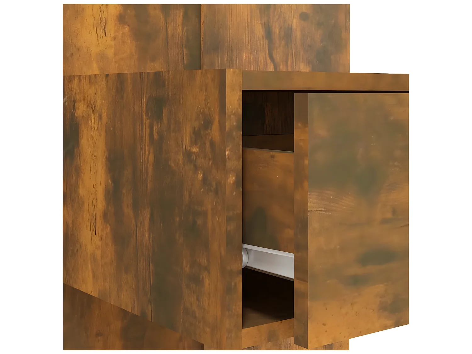 Cabeceira cama + armários madeira processada carvalho fumado