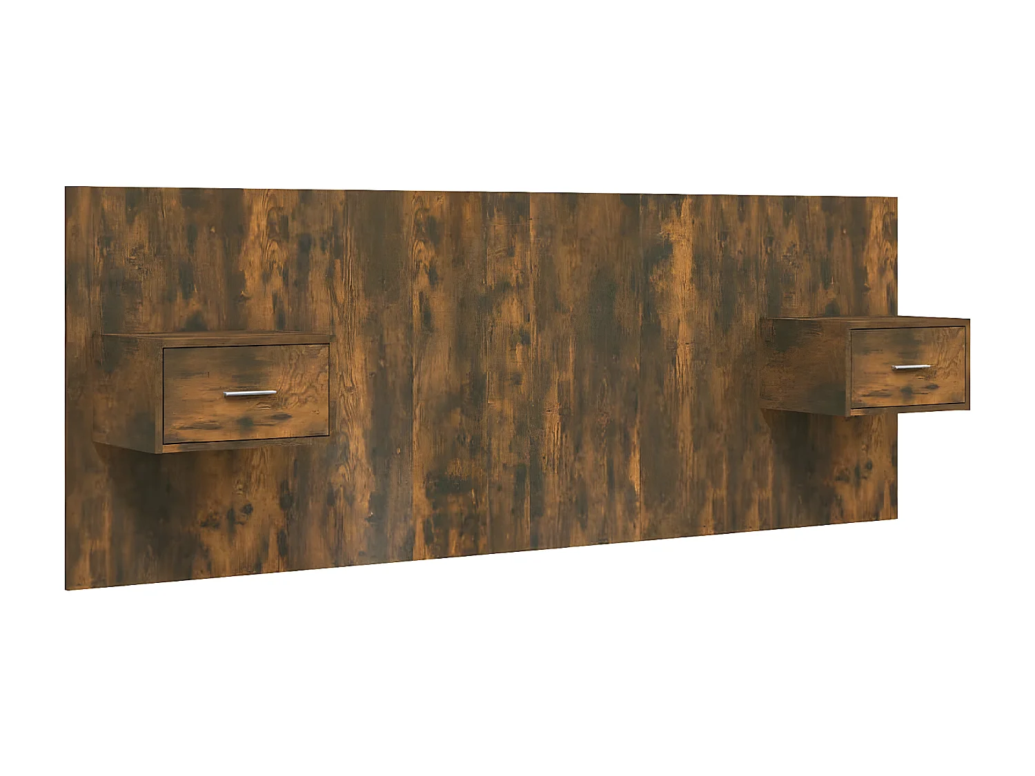 Tête de lit avec armoires Chêne fumé Bois d'ingénierie