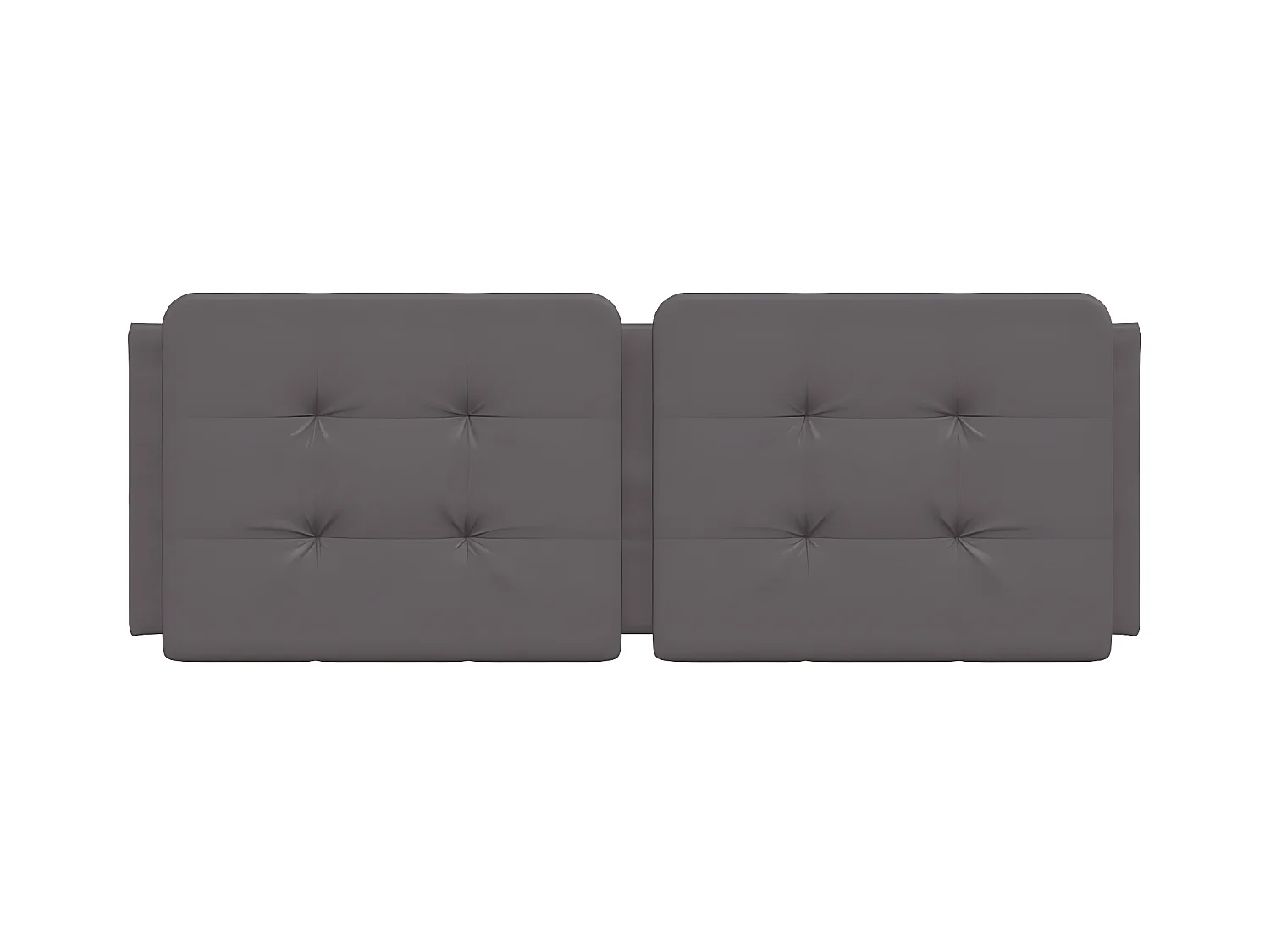 Coussin de tête de lit gris 120 cm similicuir