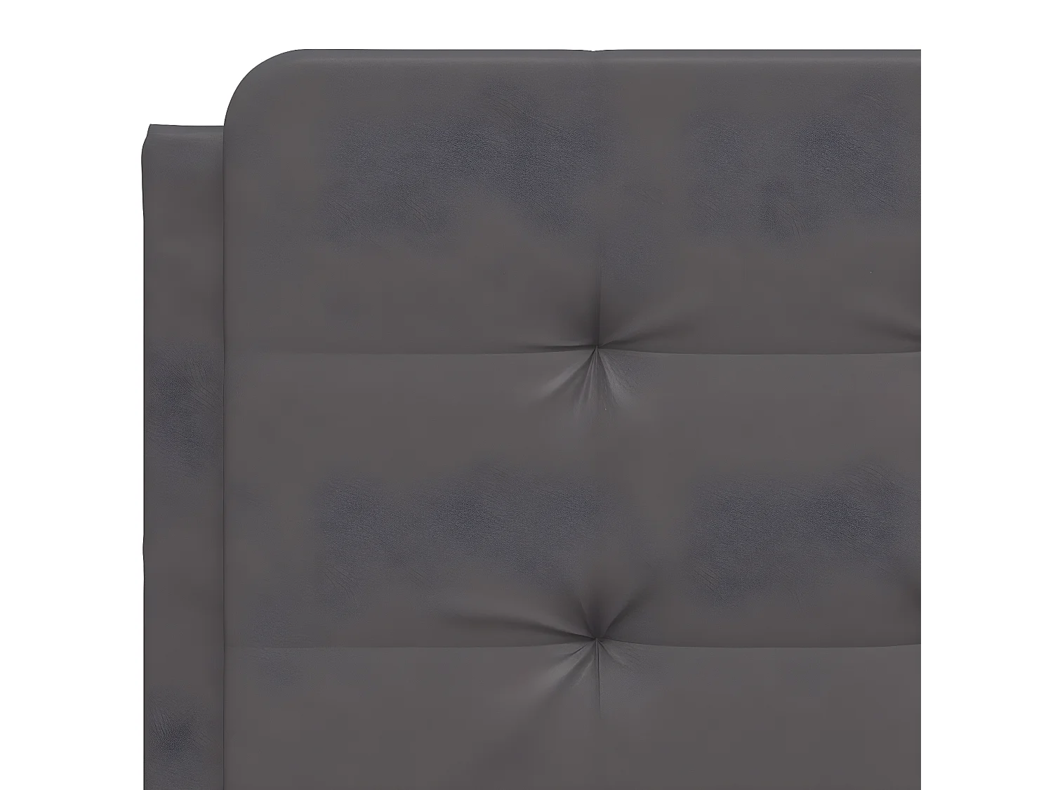 Coussin de tête de lit gris 120 cm similicuir
